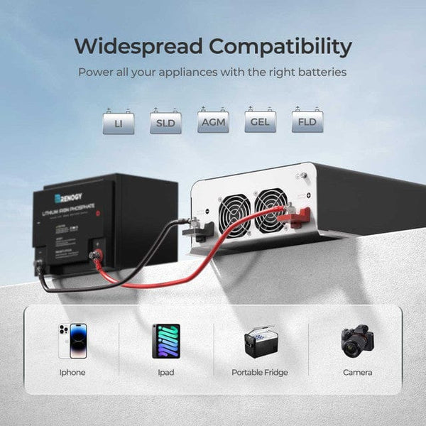 Renogy 3000-Watt 12-Volt Pure Sine Wave Inverter w/ UPS Transfer Switch and Built-in Bluetooth