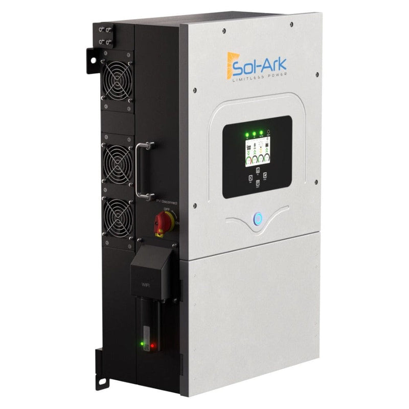 Sol-Ark 12K 120/240/208V 48V [All-In-One] Pre-Wired Hybrid Solar Inverter | 10 Year Warranty