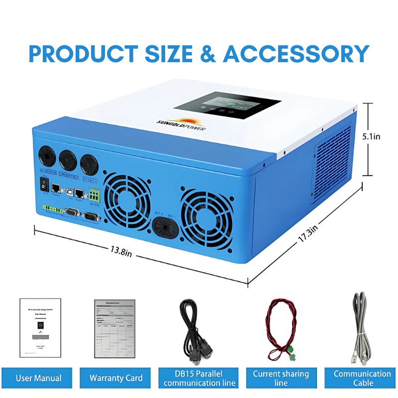 SunGold Power 10,000W 48V Solar Charger Inverter (2 Units Parallel) (Pre Order: ETA END OF JULY)