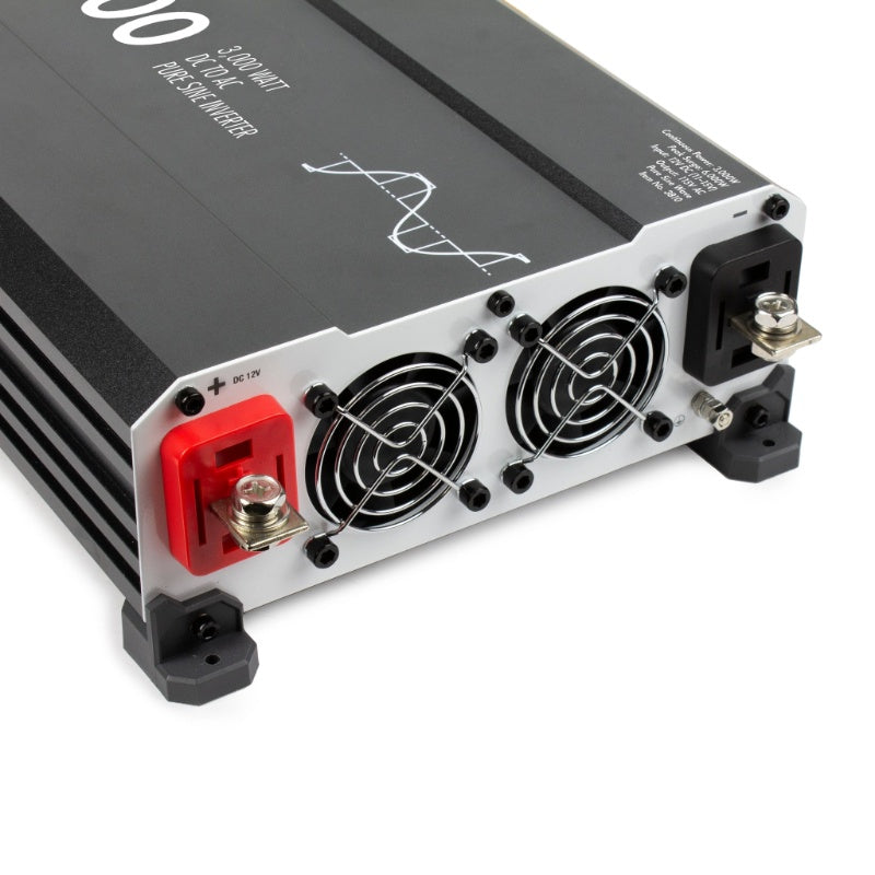 Wagan Tech Pure Line 3000 Watt (PSW) Inverter in Black