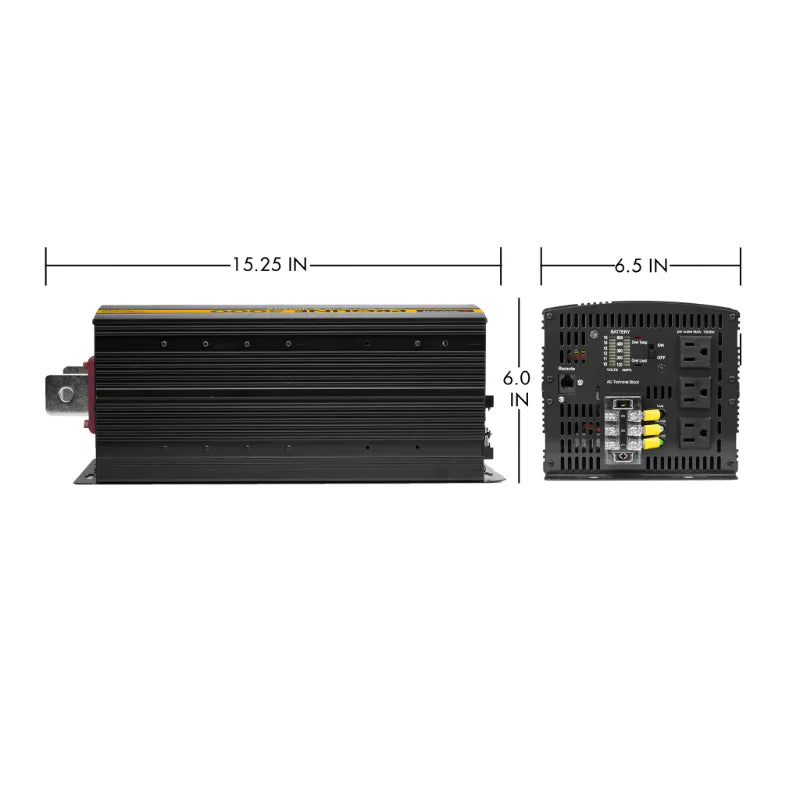 Wagan Tech ProLine™ 5,000 Watt (MSW) Inverter in Black with Remote Included