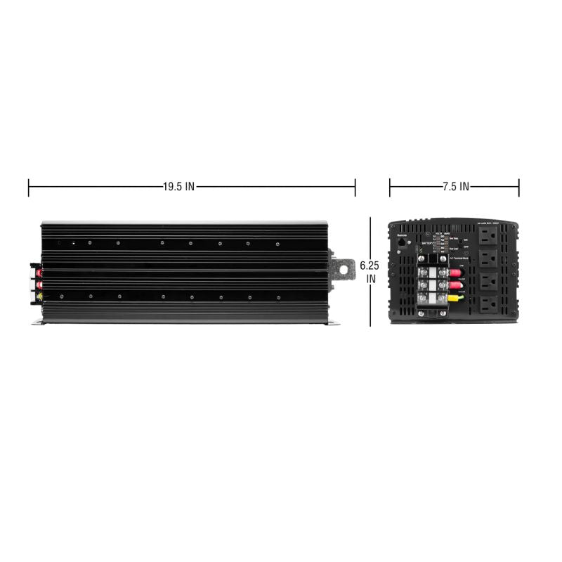Wagan Tech ProLine™ 8,000 Watt (MSW) Inverter in Black with Remote Included