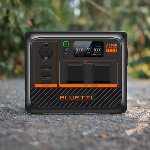 BLUETTI AC60P Portable Power Station Matte Black Finish
