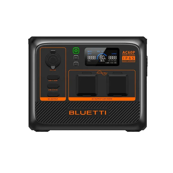 BLUETTI AC60P Portable Power Station Matte Black Finish