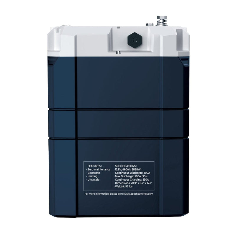 Epoch 12V 460Ah LiFePO4 V2 Elite Series Battery | 3500 Cycles | IP67 Rated | Internal Heating