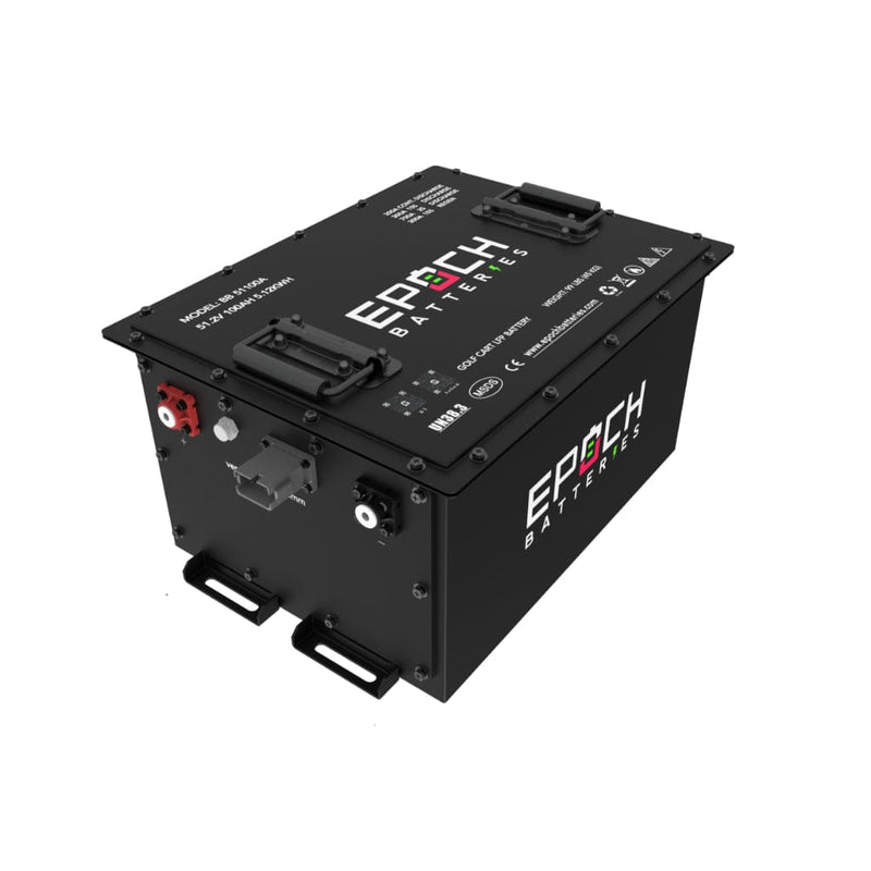 Epoch 48V 105Ah LiFePO4 Golf Cart Battery Set | 3500 Cycle | IP67 Rating | BMS