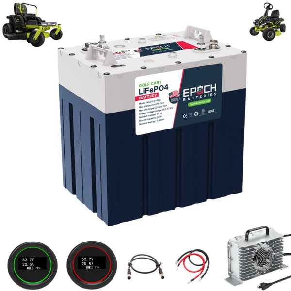 Epoch 48V 30Ah Ryobi Electric Lawn Motor Lithium Battery Set | 4000 Cycle | IP67 Rating | BMS