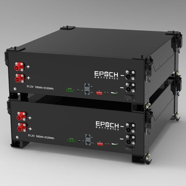Epoch 48V 100Ah LiFePO4 Server Rack Battery | 5.12kWh | 6000 Cycles | IP20 Rating | Internal Heating