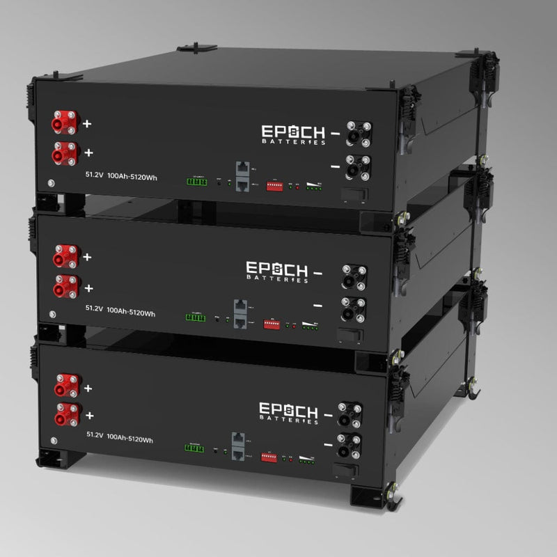 Epoch 48V 100Ah LiFePO4 Server Rack Battery | 5.12kWh | 6000 Cycles | IP20 Rating | Internal Heating