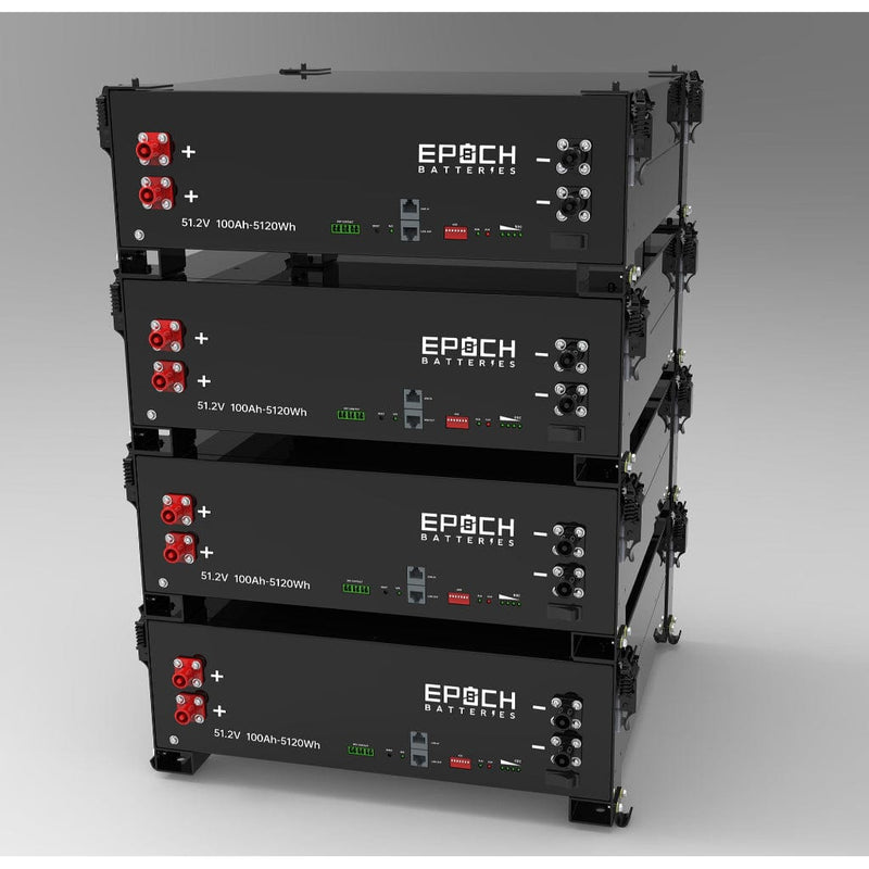 Epoch 48V 100Ah LiFePO4 Server Rack Battery | 5.12kWh | 6000 Cycles | IP20 Rating | Internal Heating