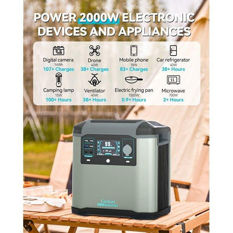 Gofort P25 Portable Backup UPS Power Station | 2000W 1573Wh