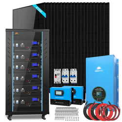Sungold Power Off-Grid Solar Kit 15000W 48VDC 120V/240V LifePo4 30.72KWH Lithium Battery 20 X 415 Watts Solar Panels